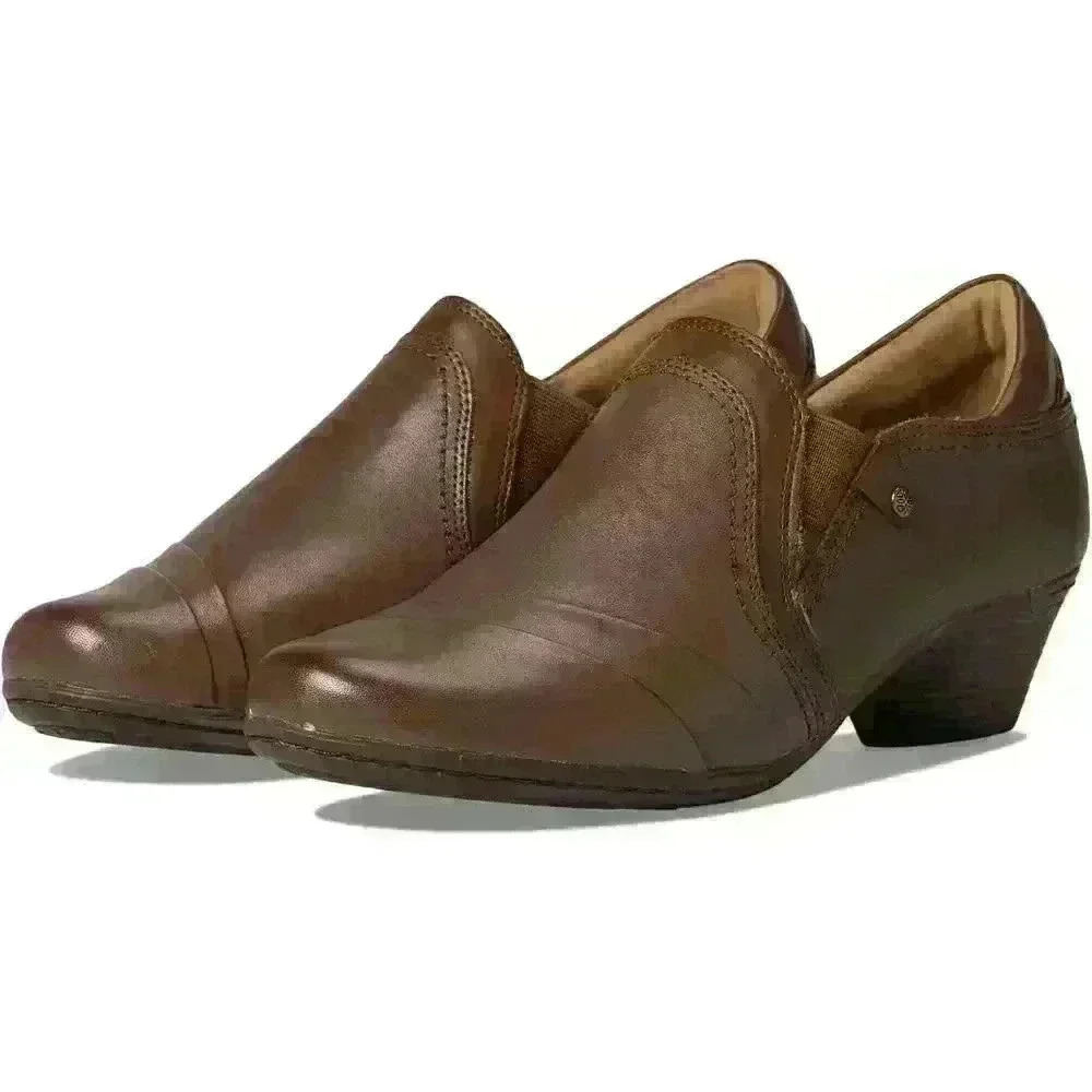 New! Cobb Hill Women's Laurel Slip-on Pump in Bark Leather Size 9.5 MSRP $130
